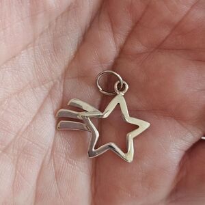 Sterling silver shooting star pendant
